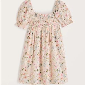 Abercrombie pastel floral short sleeve mini babydoll dress